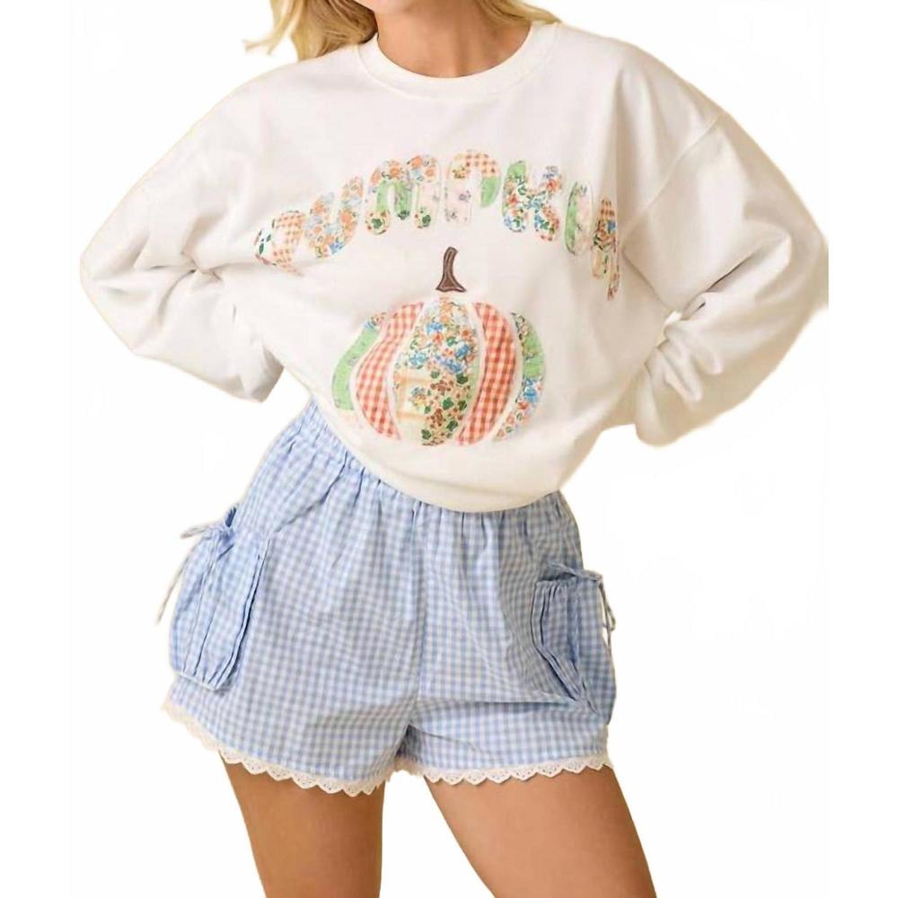 NEW MAINSTRIP pumpkin patch top in white